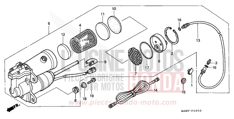 POMPE A AIR de Gold Wing Aspencade CANDY SPECTRA RED (R176) de 1997